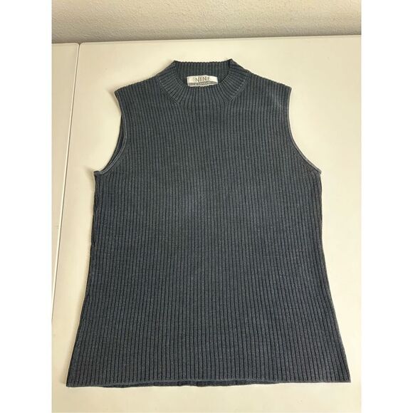 Nine & Company Silk Blend Black Tank Tops Turtle Neck Size M - Picture 1 of 8